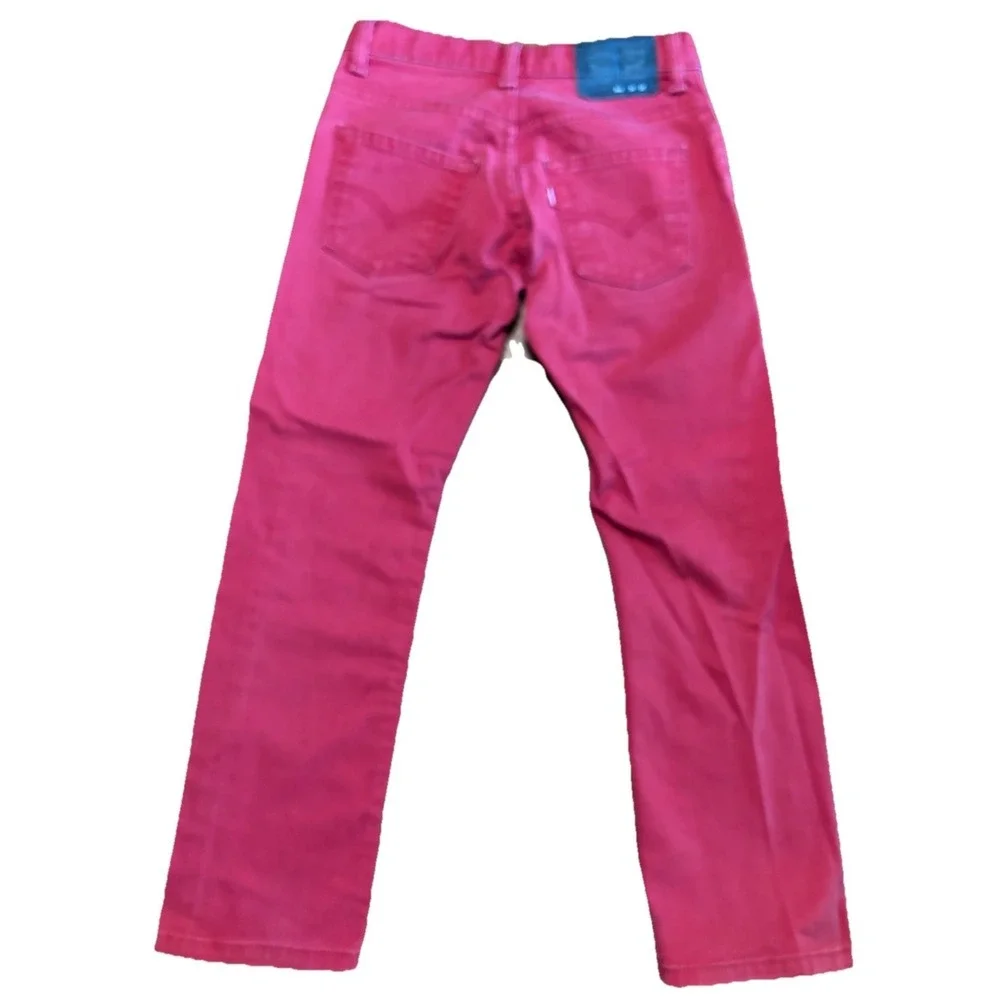 Levi's 511 Slim Fit Stretch Red Adjustable 8 Regular 24x22